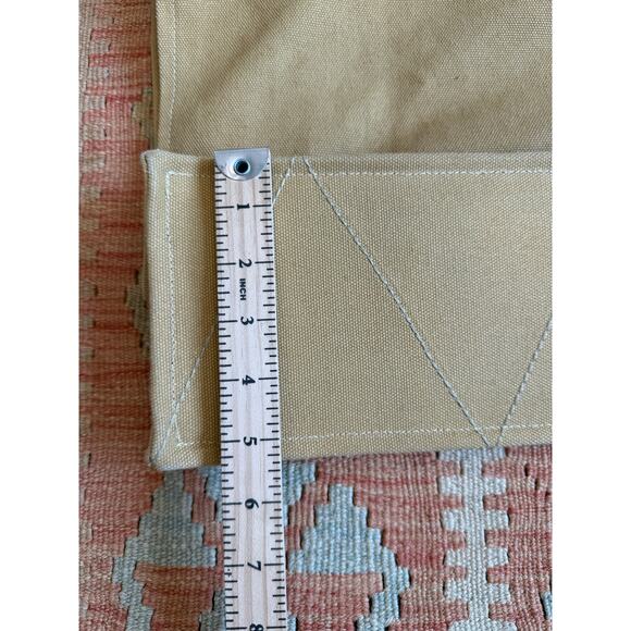 Ubuntu Life Khaki Canvas Tote Bag w Leather and Bead Trim Laptop Sleeve African - Picture 9 of 10